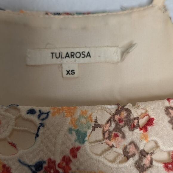 Tularosa Cream Cyrus Dress Lace Sleeveless Fit And Flare Scalloped Hem XS - Picture 4 of 10